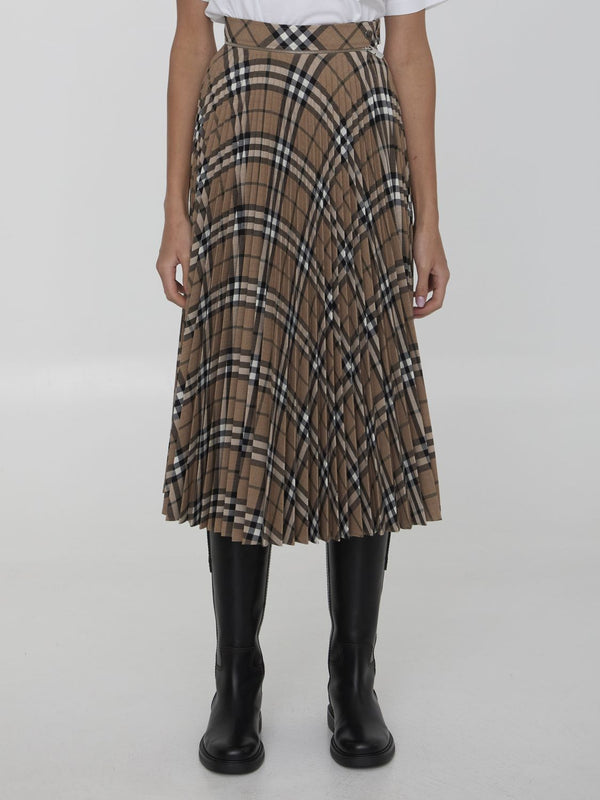 Burberry Embroidered Polyester Blend Skirt