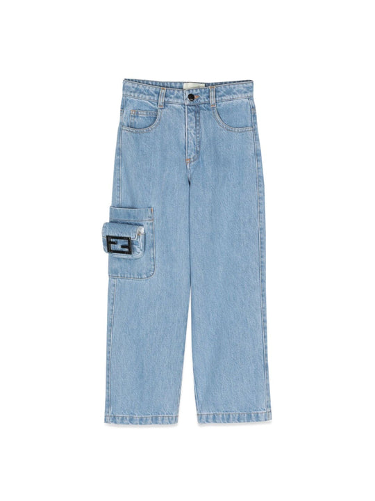 Fendi Wide Denim Pants