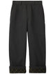 Burberry  Black Trousers With Check Pattern Lapels