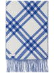 Burberry Bias Check Scarf -  - Cashmere - Blue