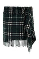 Burberry Embroidered Wool Blend Mini Skirt