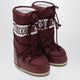 Moon Boot Icon Boots In Burgundy Nylon