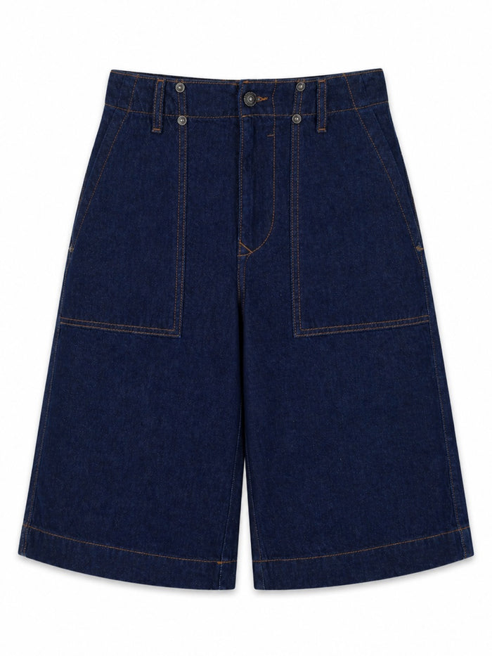 Versace Jeans Couture Shorts In Denim Di Cotone