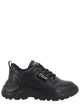 Versace Jeans Couture Black Leather Polyurethane Sneakers