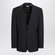 Burberry Navy Blue Wool Blend Jacket