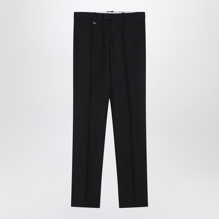 Burberry  Classic Navy Blue Wool Blend Trousers