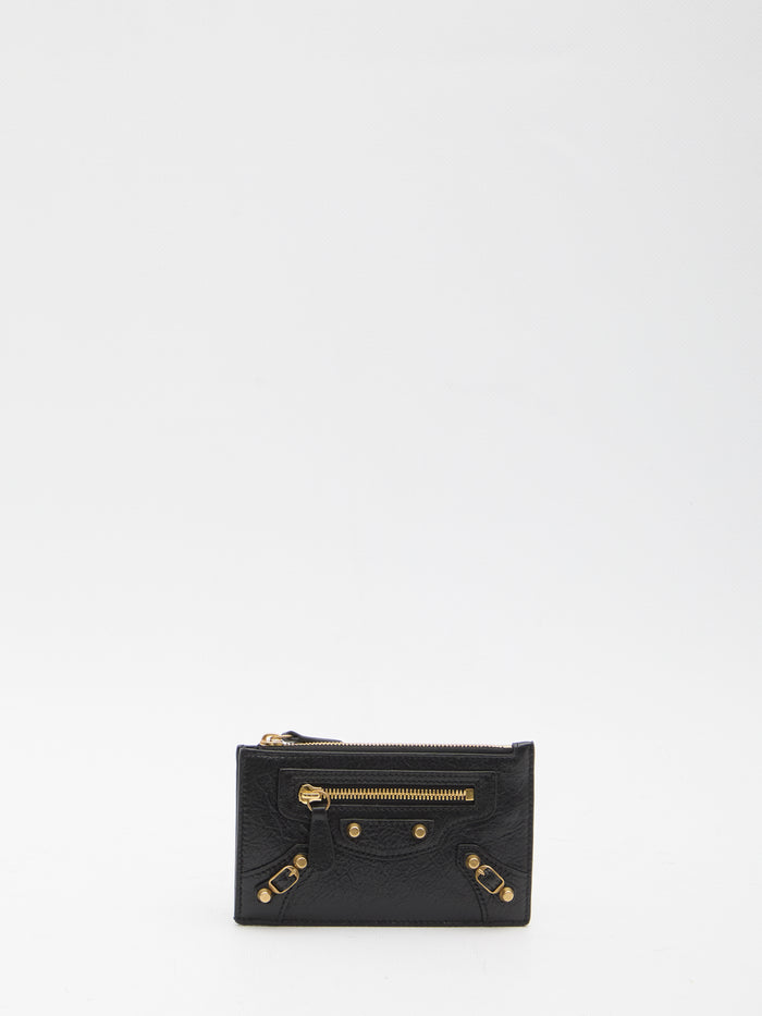 Balenciaga Black Grained Finish Bi Fold Wallet