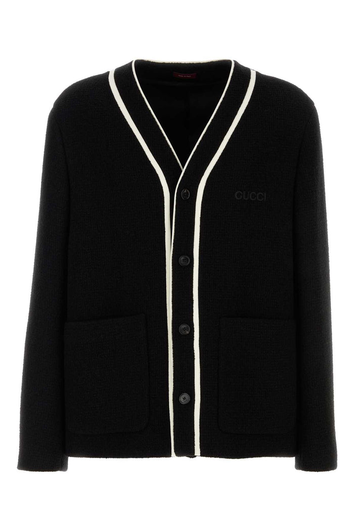 Gucci Black Wool Blend Cardigan