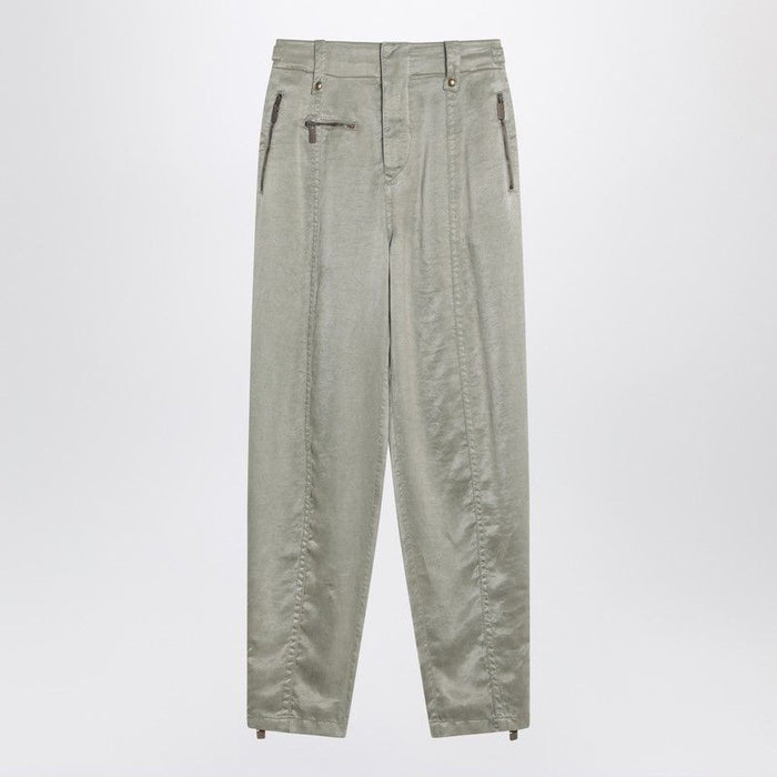 Burberry  Trousers With B Shield Emblem In Lyocell