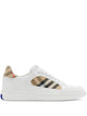 Burberry Terrace Mix White Sand Ip Chk Calf Leather Sneakers
