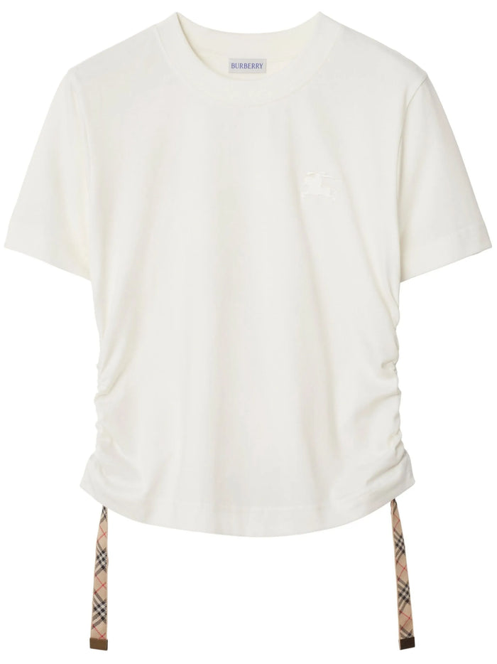Burberry T-Shirt With Check Finishes