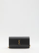 Saint Laurent Black Leather Sunset Clutch