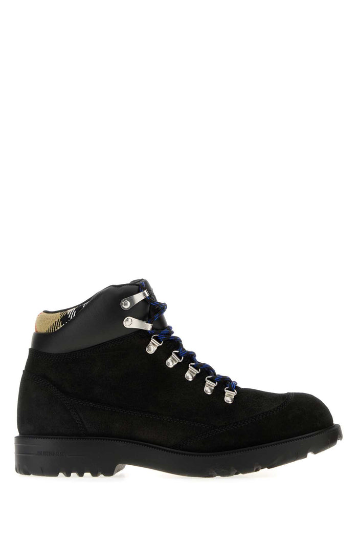 Burberry Black Suede Moor Ankle Boots