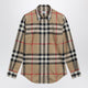 Burberry Slim-Fit Cotton Twill Check Shirt In Archive Beige