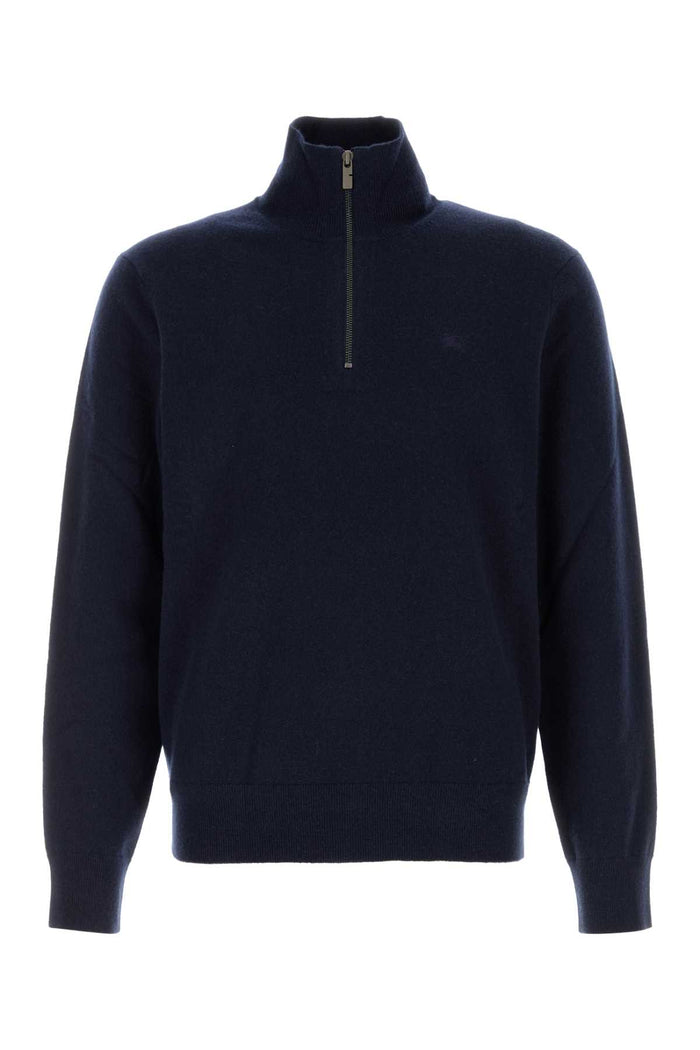 Burberry Dark Blu Stretch Cashmere Blend Sweater