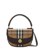 Burberry Highlands Mini Bag In Cotton And Linen Sand