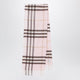 Burberry Pink Cashmere Scarf With A Checked Pattern
