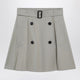 Burberry  Beige Trench Mini Skirt In Gabardine