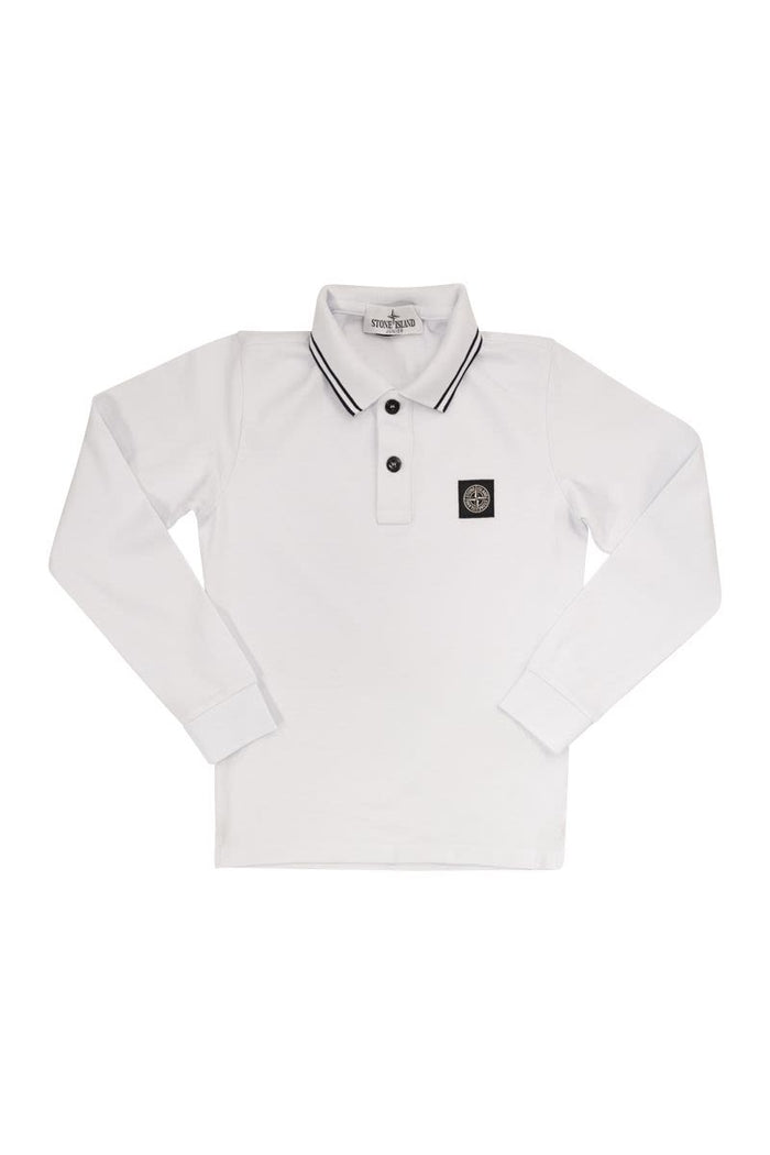 Stone Island White Cotton Polo Shirt