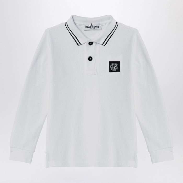 Stone Island White Cotton Polo Shirt