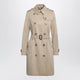Burberry Beige Double-Breasted Kensington Cotton Trench Coat