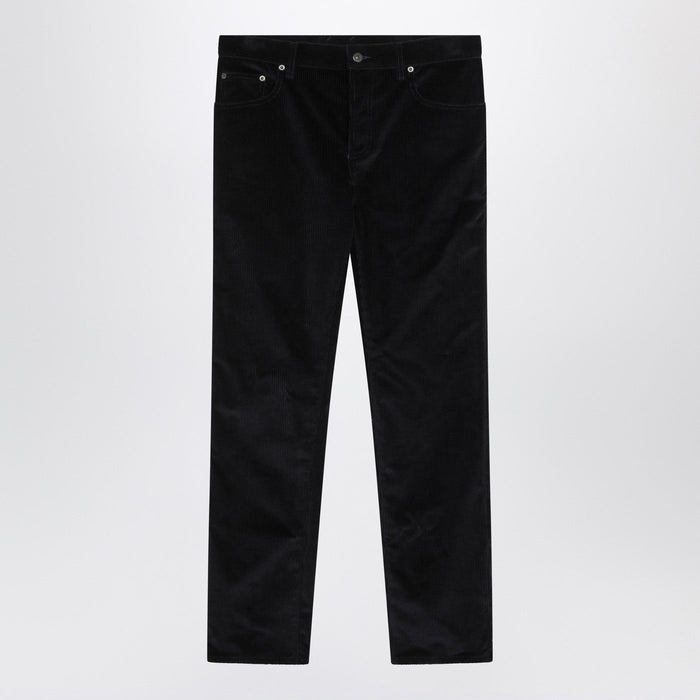 Burberry Dark Blue Cotton Corduroy Trousers