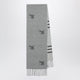 Burberry Reversible Check Cashmere Scarf With Ekd In Grey
