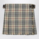 Burberry Beige Wool Mini Kilt With Check Pattern