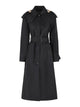 Burberry Long Car Coat With Black Nylon Hood