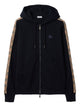 Burberry Zip-Up Hoodie With Check Trim
