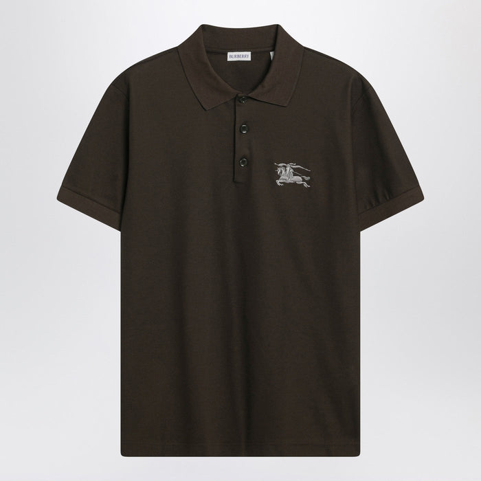 Burberry Dark Green Cotton Polo Shirt With Ekd