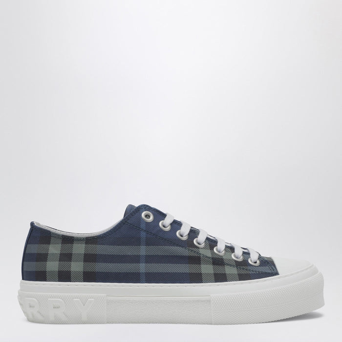 Burberry Blue Check Cotton Sneakers