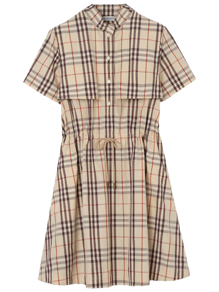 Burberry Check Cotton Short-Sleeved Dress