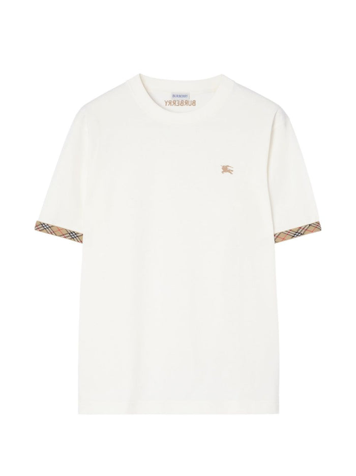 Burberry White Cotton Polo Shirt