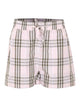 Burberry Pink Evelyn Check Shorts