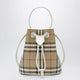 Burberry Mini Bucket Bag With Check Pattern