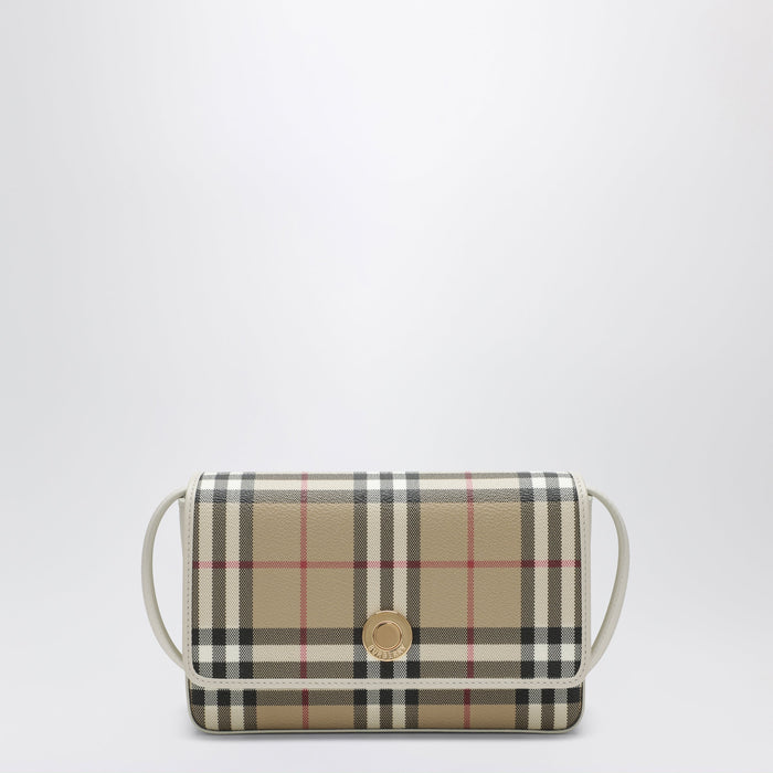 Burberry White Hampshire Bag With Check Pattern