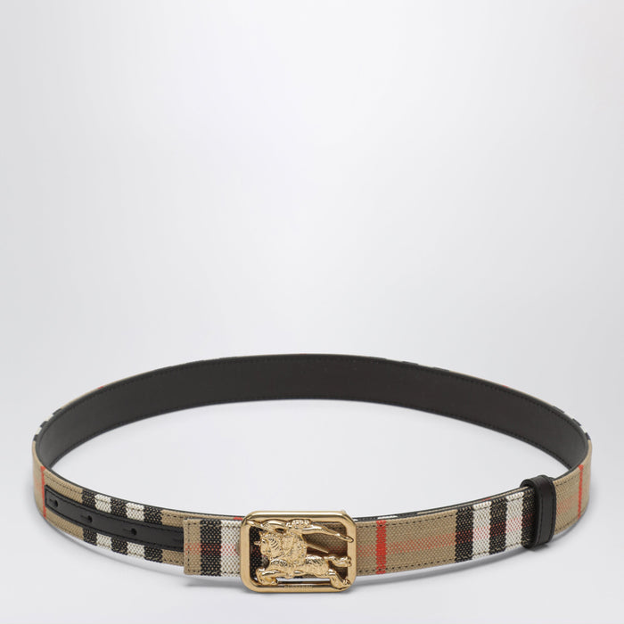 Burberry Reversible Rider Belt In Sand Beige/Brown Peat