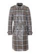 Burberry Brown And White Foxfield Trench