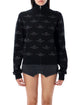 Balenciaga All Over Logo Pattern Sweater