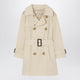 Burberry Stretch Nylon Trench Coat In Dove Beige