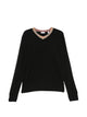 Burberry Check Trim Sweater