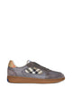 Burberry Grey Burberry Check Leather Sneakers