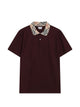 Burberry Check-Collar Cotton Polo Shirt