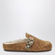 Burberry Urchin Clog In Shearling Check Jute