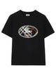 Burberry Check Knight Stamp Cotton T-Shirt