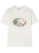 Burberry Check Cotton T-Shirt With Knigh Stamp
