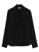 Burberry Silk Crepe De Chine Scarf Blouse