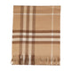 Burberry Mu Giant Check Scarf -  - Cashmere - Brown