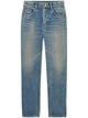 Saint Laurent Cropped Fit Jeans In Cotton Denim